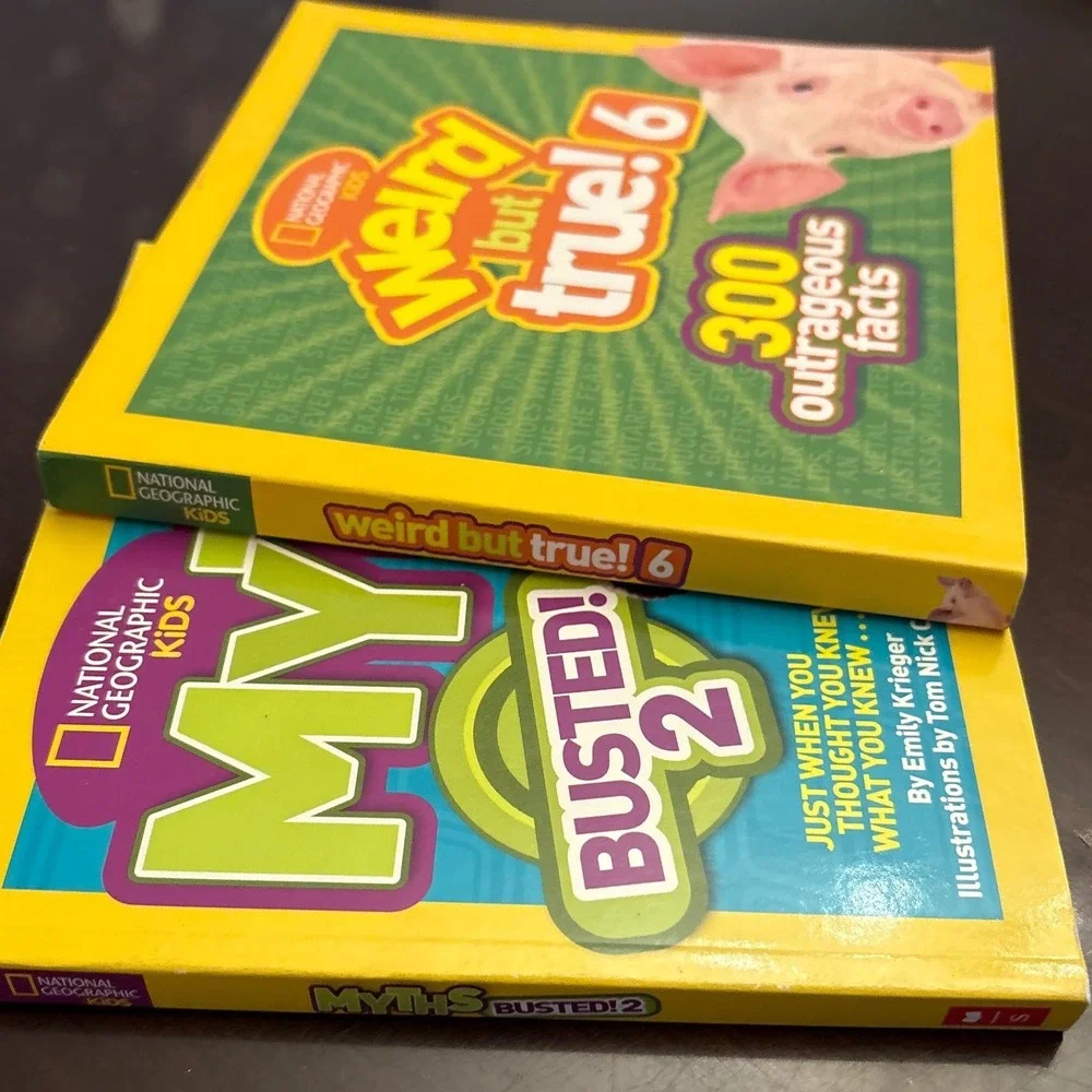 National‎ Geographic Kids Myths Busted 2 and Weird But True 2 Books Science STEM